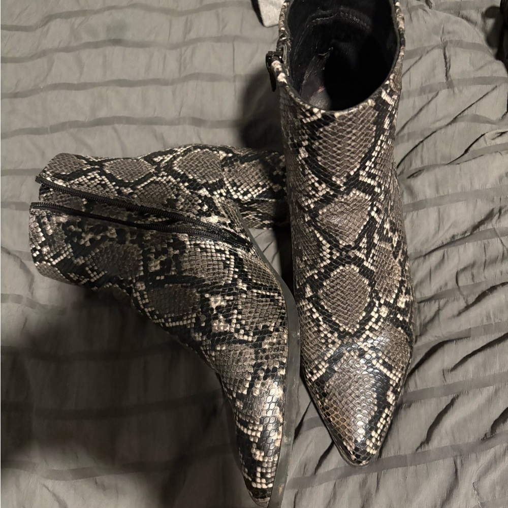 Snakeskin Ankle Boots
